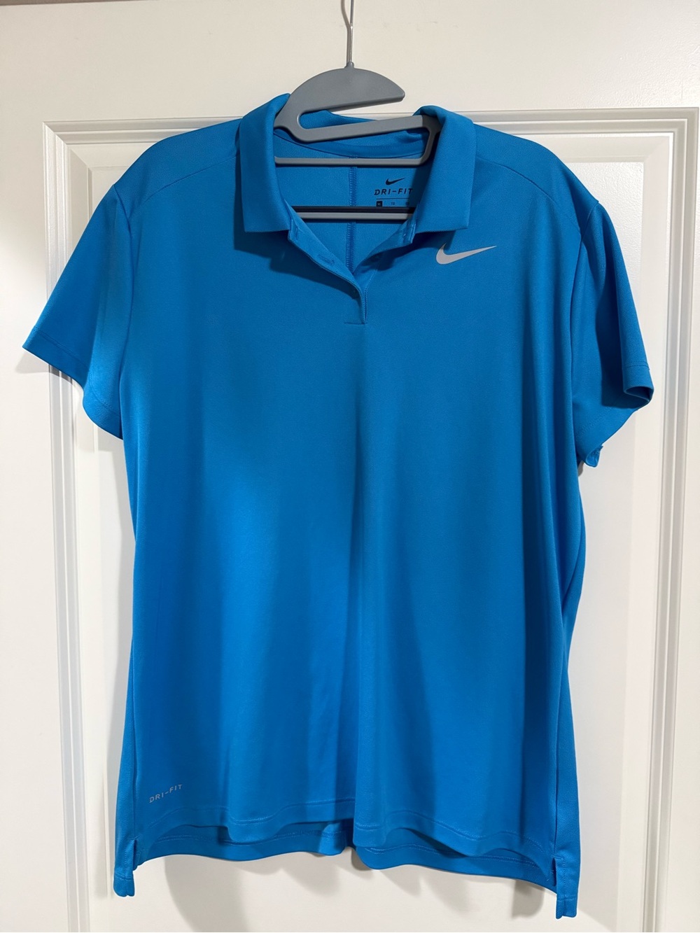 Nike Women's Bright Blue Dri-FIT Polo Size XL